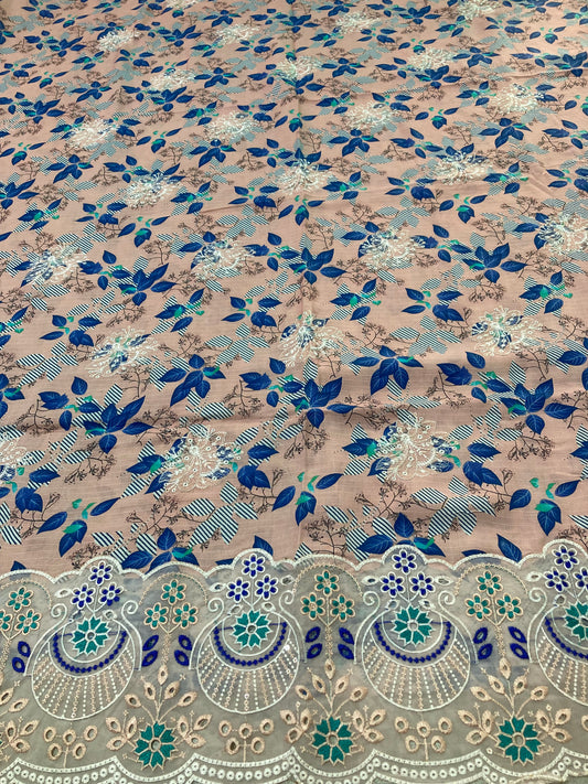Unstitched 3piece Viscose Linen