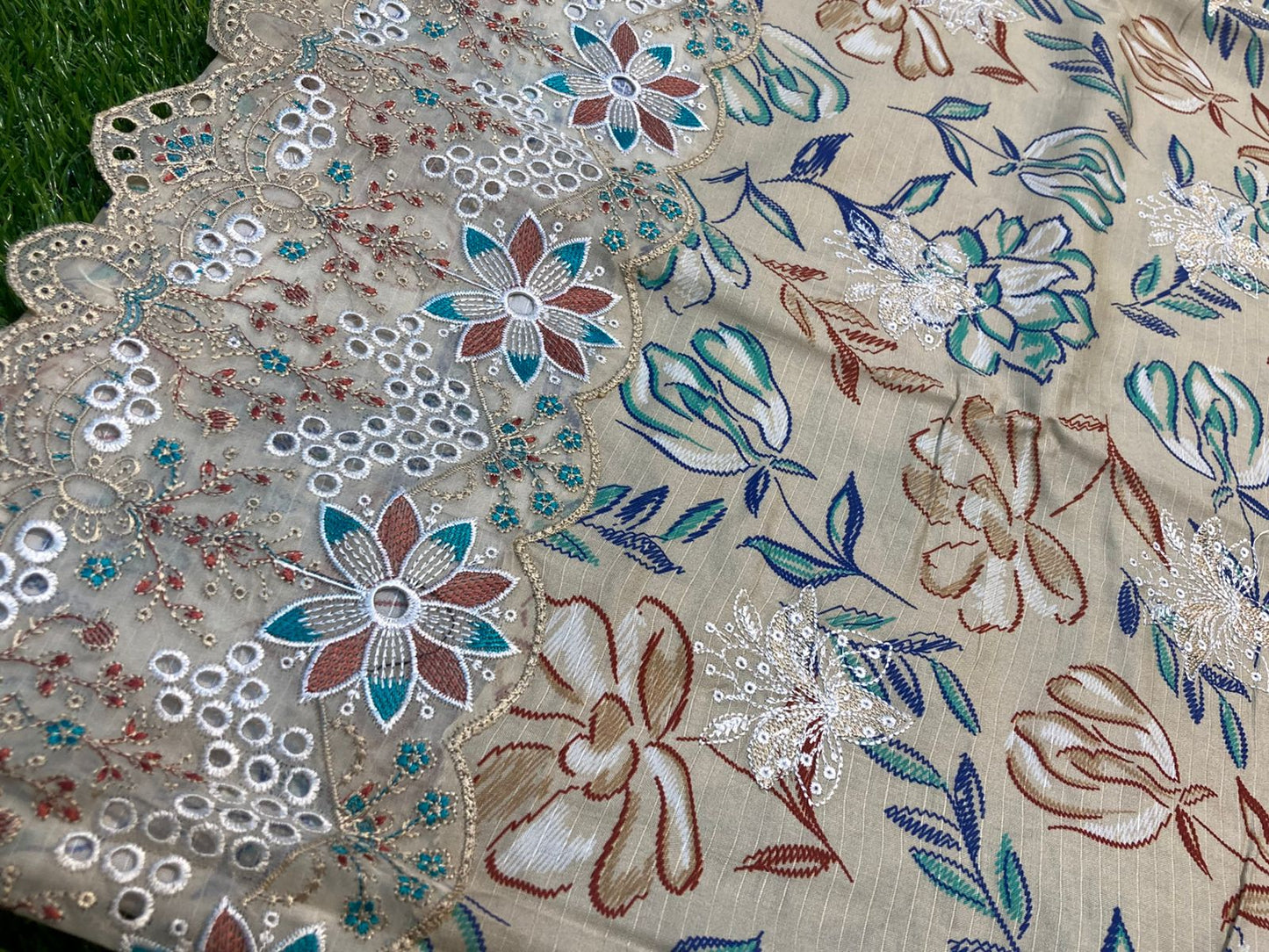 Unstitched 3piece Viscose Linen