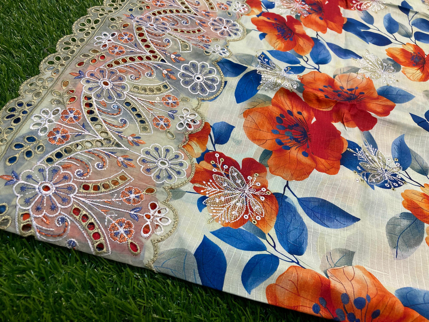 Unstitched 3piece Viscose Linen