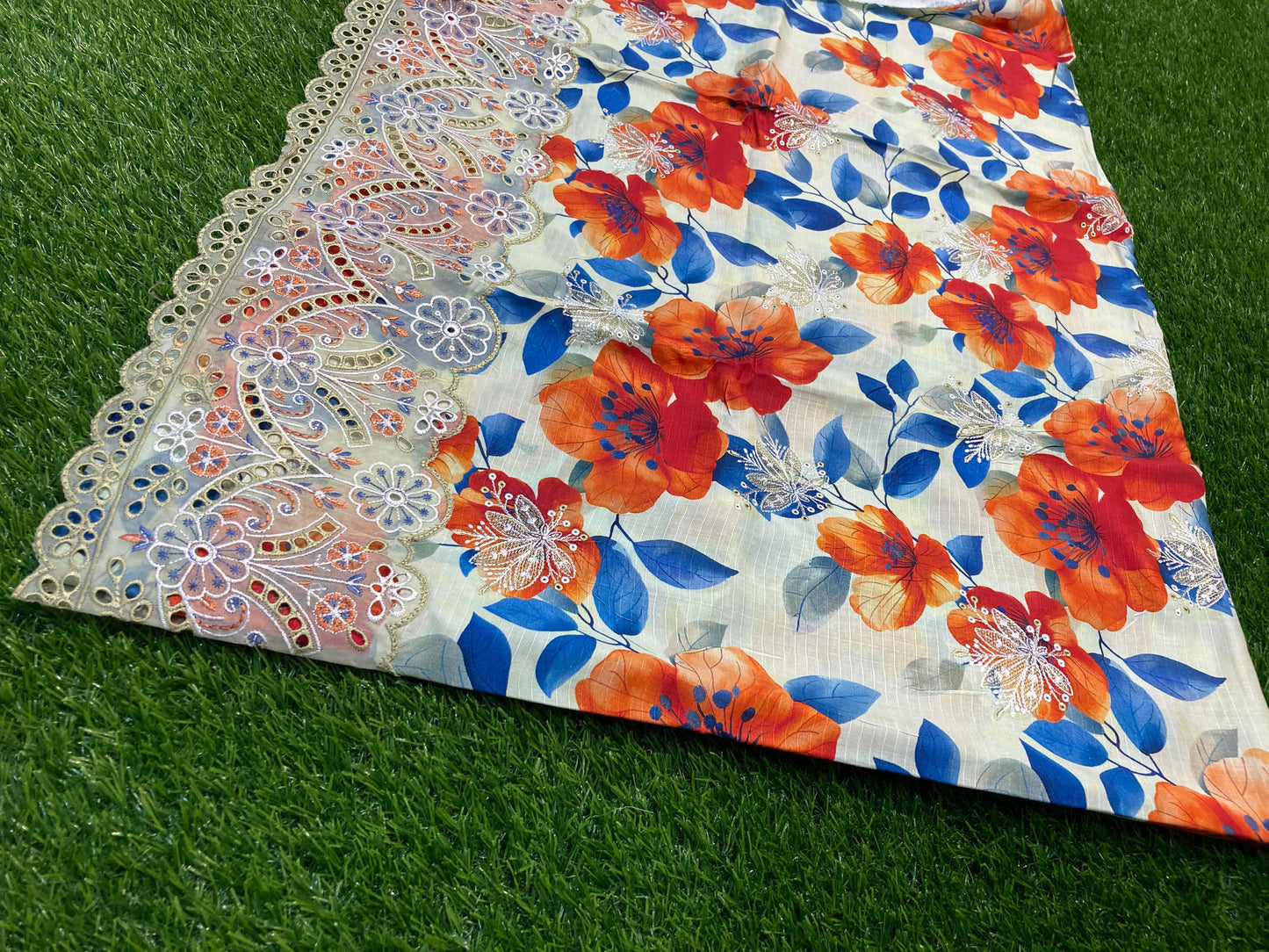 Unstitched 3piece Viscose Linen